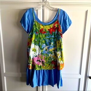 Vintage Jams World Multicolor Floral Dress XS resort tropical luau